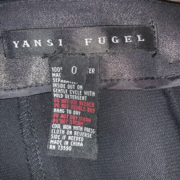 Yansi Fugel Bronze Metallic Wide Leg Dress Pant - Picture 5 of 8